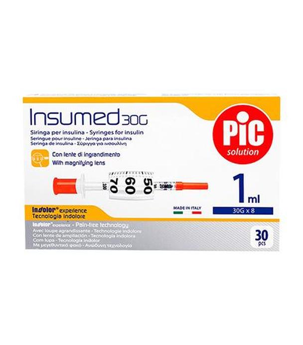 Pic Solution Insumed 1 ml 30G x 8 mm Jednorazowe strzykawki do insuliny - 30 szt. - cena, opinie, właściwości