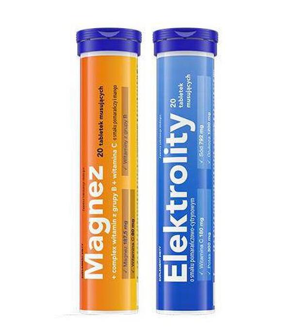Panawit Duo Pack Elektrolity, 20 tabletek musujących + Magnez, 20 tabletek musujących