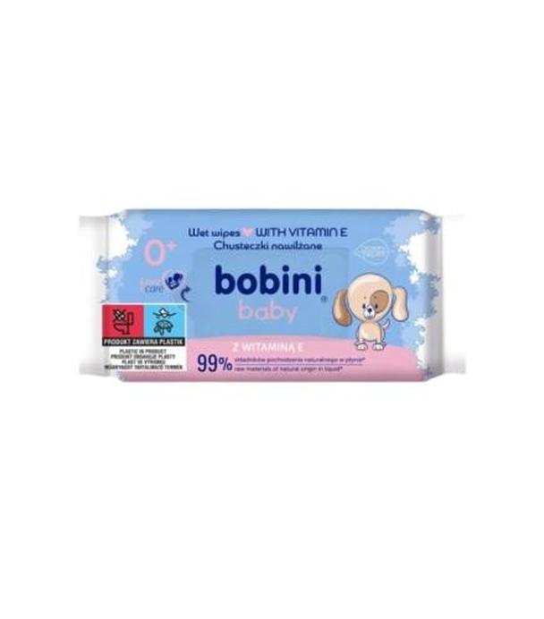 Bobini Baby Chusteczki nawilżane z witaminą E, 60 sztuk