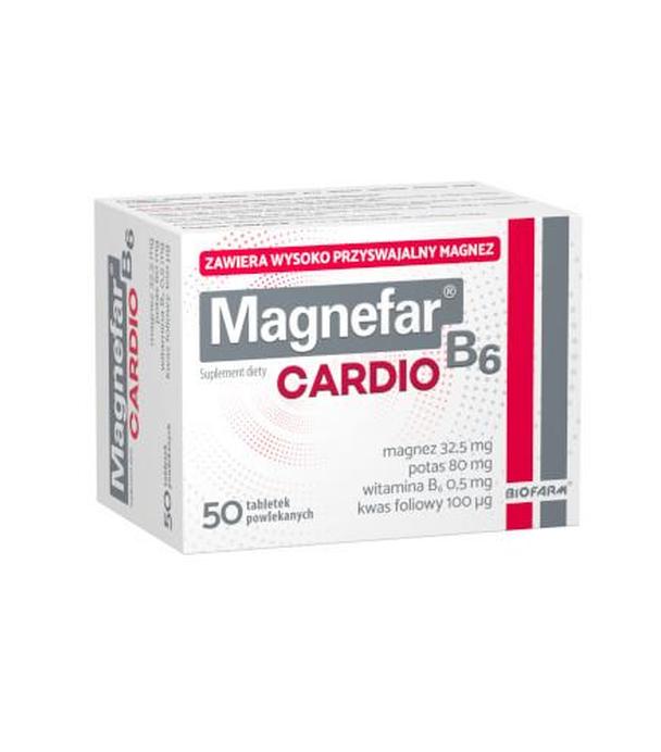 MAGNEFAR B6 CARDIO, 50 tabletek