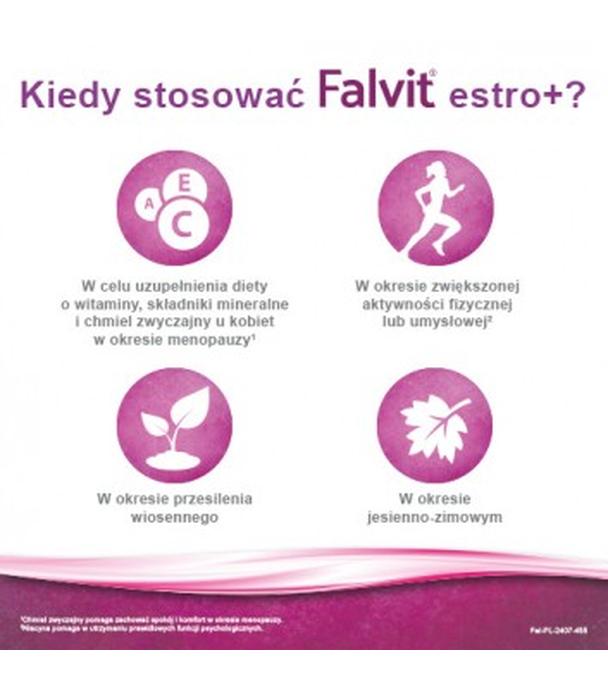 FALVIT Estro+ - 60 tabl. - uspakaja i łagodzi objawy menopauzy - cena, opinie, dawkowanie