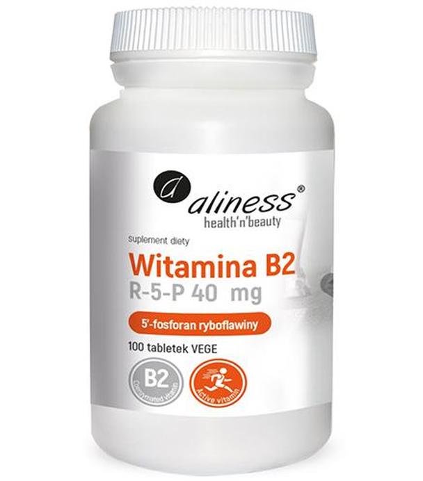 Aliness Witamina B2 R-5-P ryboflawina 40 mg, 100 vege tabletek, cena, opinie, wskazania