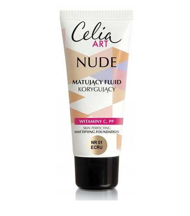 Celia Art Nude Matujący fluid korygujący 01 ecru - 30 ml - cena, opinie, stosowanie  - ważny do 2025-07-30