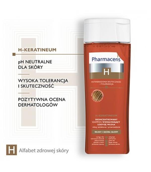 PHARMACERIS H KERATINEUM Skoncentrowany szampon wzmacniający do włosów osłabionych - 250 ml