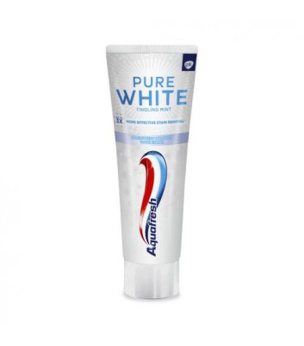 Aquafresh Pure White Tingling Mint Pasta do zębów z fluorkiem - 75 ml - cena, opinie, właściwości