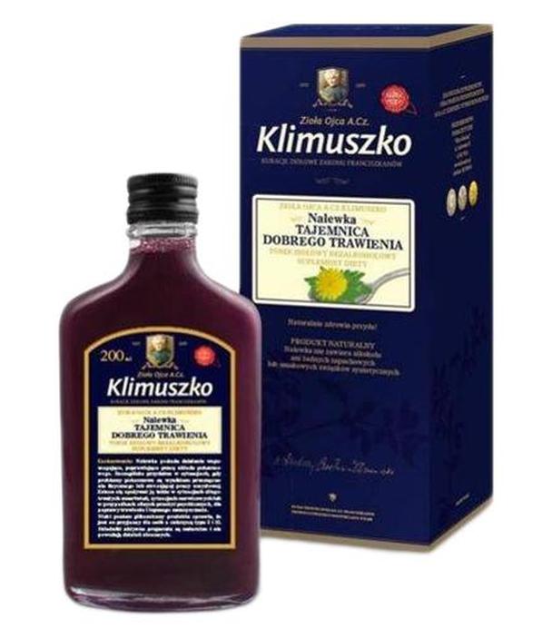 Zioła Ojca Klimuszko Nalewka wspierająca prawidłowe trawienie, 200 ml, cena, opinie, wskazania