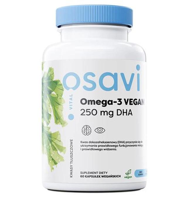 Omega-3 Vegan 250 mg DHA, 60 vegan kaps., cena, opinie, składniki