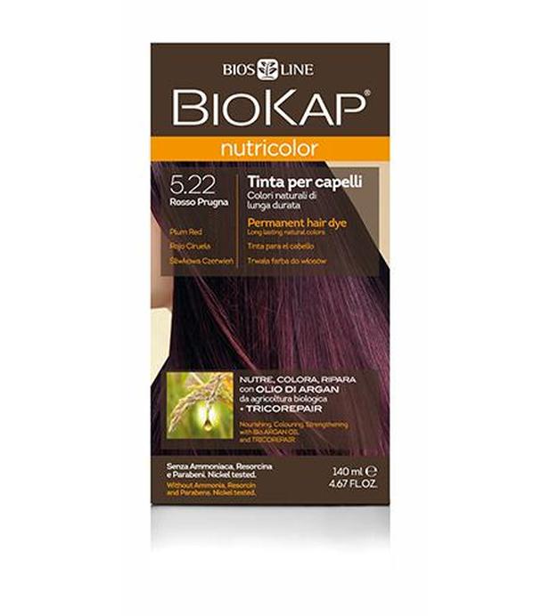 BioKap Nutricolor Farba do włosów 5.22 Śliwkowa Czerwień - 140 ml - cena, opinie, właściwości - 1016581 - uszkodzone kartonowe opakowanie