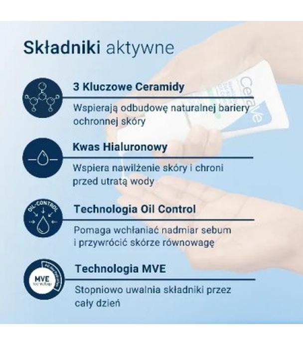 CeraVe Oil Control Żel-krem nawilżający dla skóry mieszanej i tłustej, 52 ml