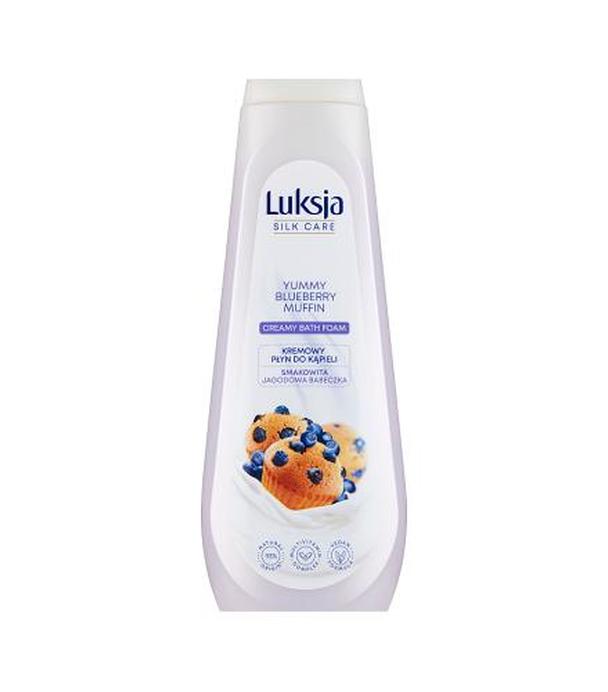 Luksja Silk Care Kremowy Płyn do kąpieli Smakowita jagodowa babeczka, 900 ml, cena, opinie, stosowanie