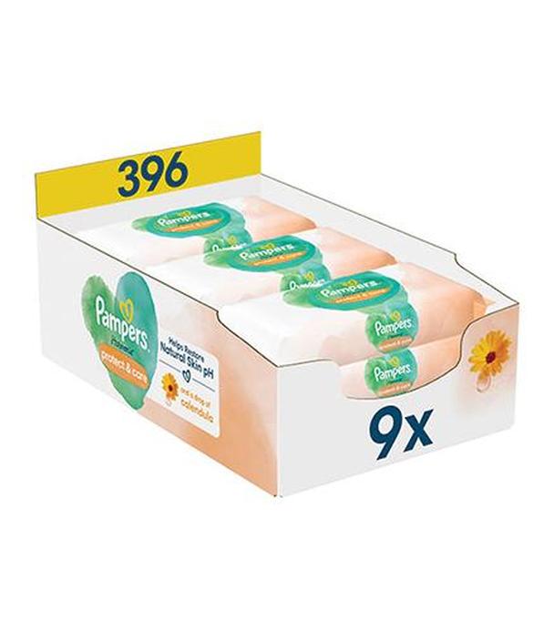 Pampers Harmonie Protect & Care Chusteczki nawilżane dla dzieci, 44 sztuki, 9 opakowań