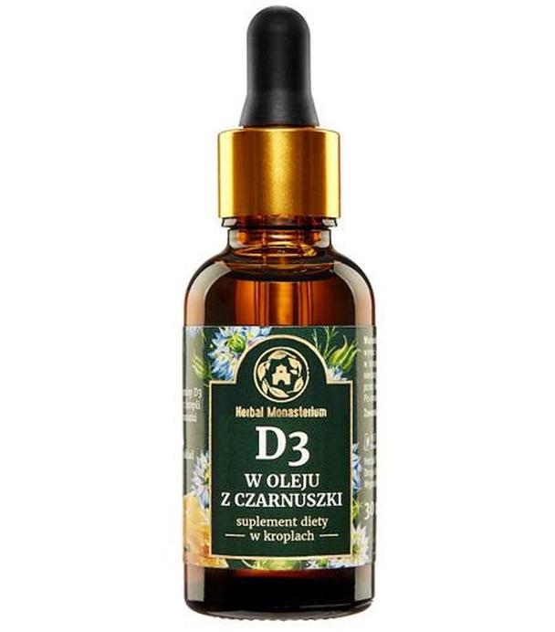 Herbal Monasterium D3 w oleju z czarnuszki - 30 ml - cena, opinie, wskazania