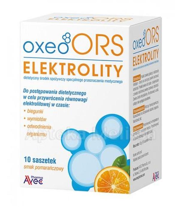 AVEC OXEO ORS Elektrolity o smaku pomarańczowym, saszetki, 10 sztuk