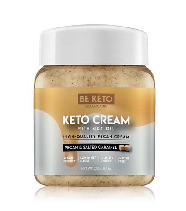 BeKeto KETO Pecan & Salted Caramel + MCT Oil, 250 g, cena, wskazania, właściwości
