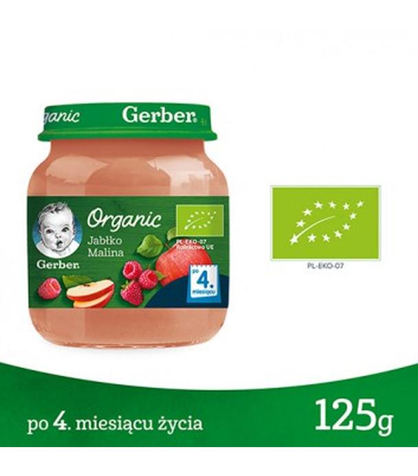 GERBER ORGANIC Jabłko Malina po 4 miesiącu - 125 g