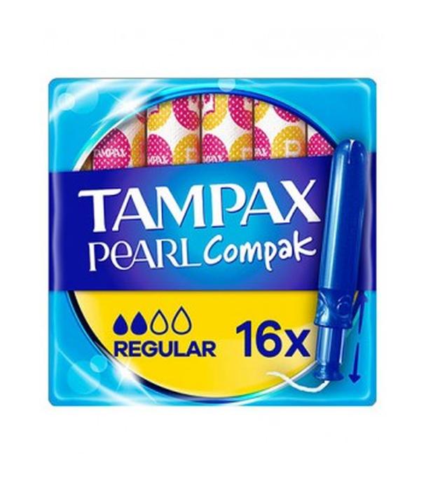 Tampax Pearl Compak Regular Tampony z aplikatorem - 16 szt. - cena, opinie, właściwości