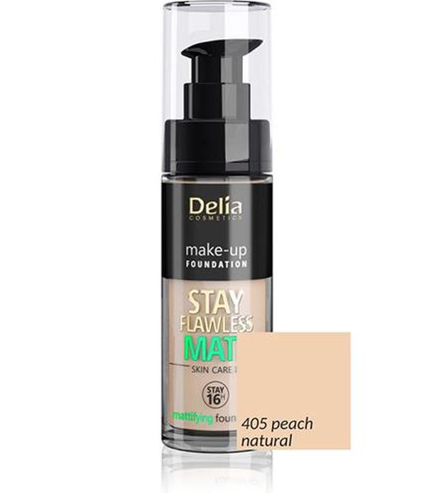 Delia Stay Flawless Matt Fluid matujący nr 405 Peach natural, 30 ml
