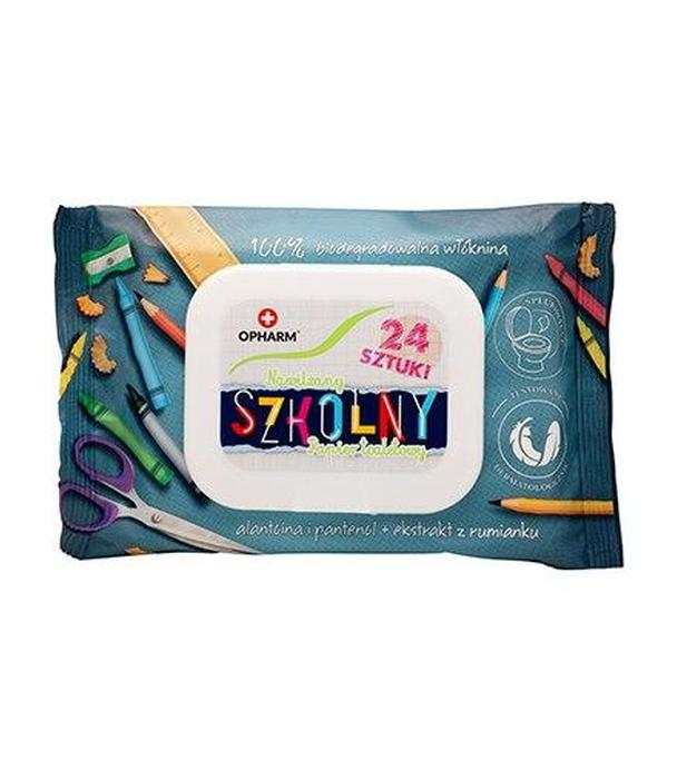 Opharm Nawilżany papier toaletowy szkolny, 24 sztuki