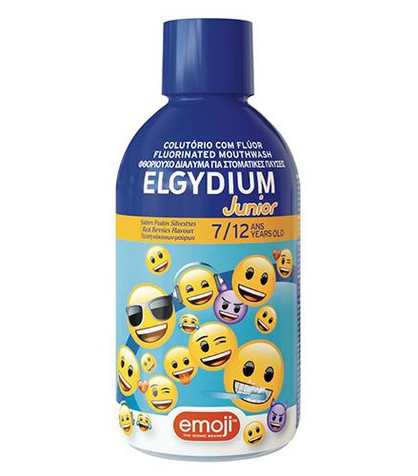 Elgydium Junior Emoji Płyn do płukania jamy ustnej dla dzieci 7-12 lat, 500 ml, cena, opinie, właściwości