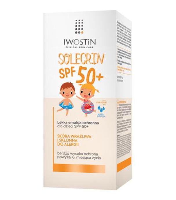 Iwostin Solecrin Lekka emulsja ochronna dla dzieci SPF 50 - 100 ml  - ważny do 2025-08-31