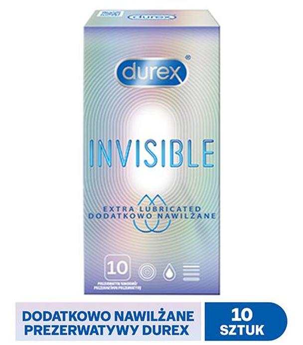 DUREX INVISIBLE Prezerwatywy dodatkowo nawilżane - 10 szt.