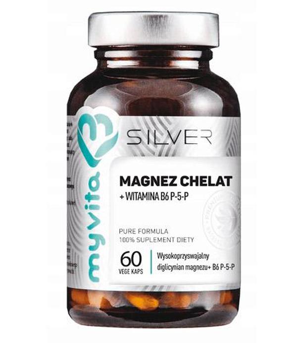 MyVita Silver Magnez chelat + witamina B6 P-5-P - 60 kaps. - cena, opinie, właściwości