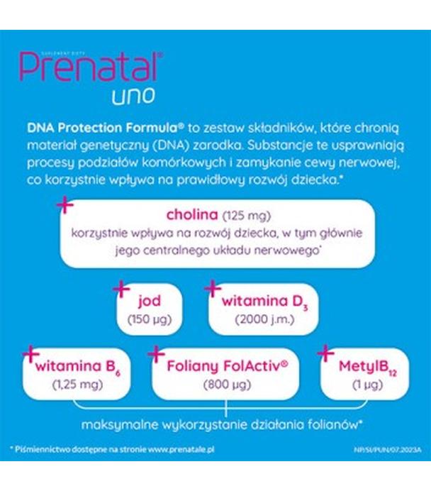 PRENATAL UNO składniki odżywcze dla ciężarnych, kapsułki, 30 sztuk