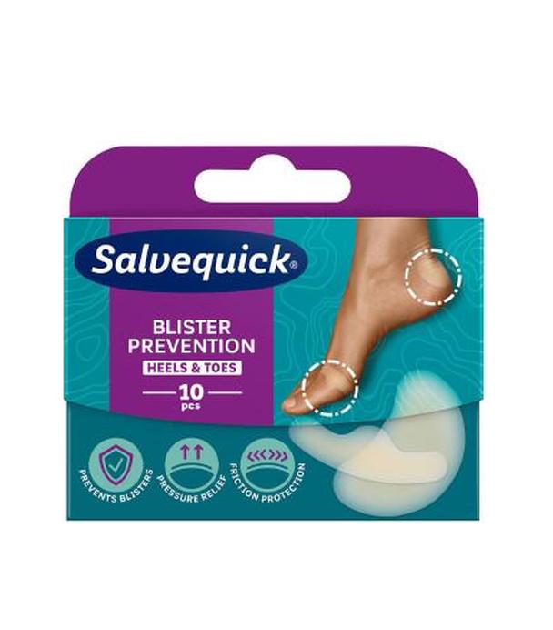 SALVEQUICK FOOT CARE Plastry na pęcherze i otarcia różne rozmiary MIX - 10 szt.