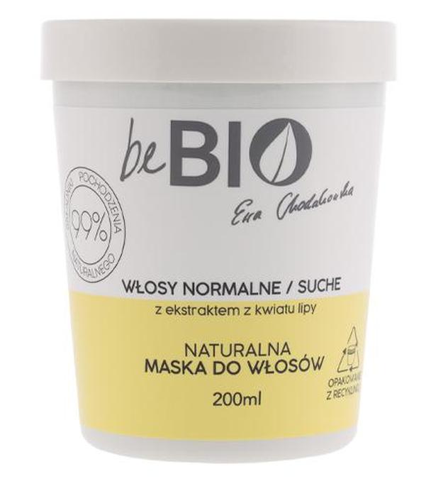 BeBio Naturalna Maska do włosów normalnych i suchych z ekstraktem z kwiatu lipy, 200 ml cena, opinie, właściwości