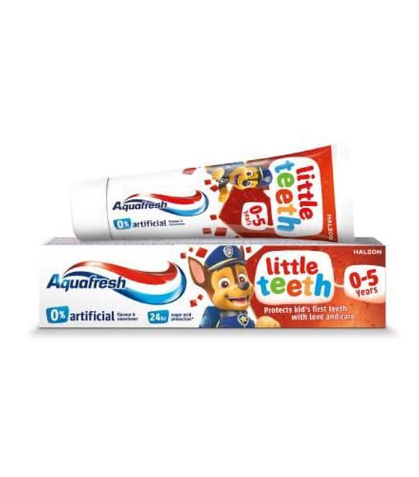 Aquafresh Little Teeth Psi Patrol Pasta do zębów dla dzieci w wieku 0-5 lat, 50 ml