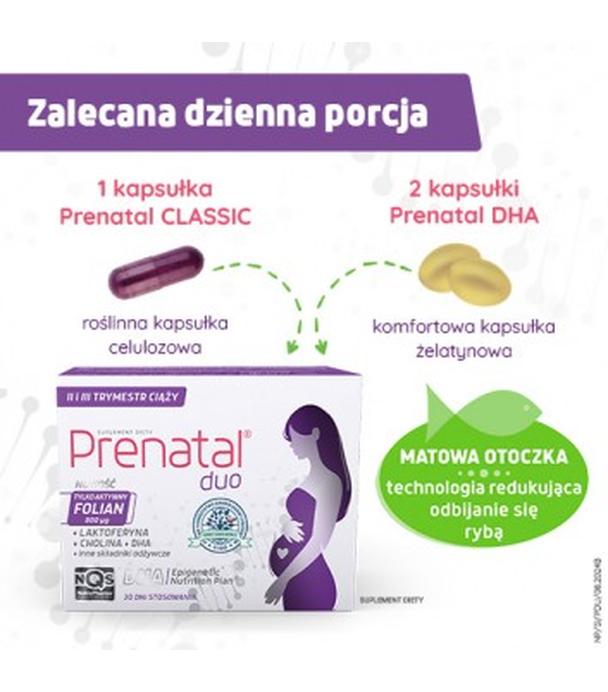 Prenatal Duo, 30 kapsułek Classic + 60 kapsułek DHA