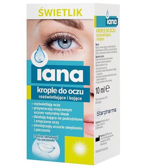 Starpharma Iana Świetlik Krople do oczu, 10 ml, cena, wskazania, właściwości