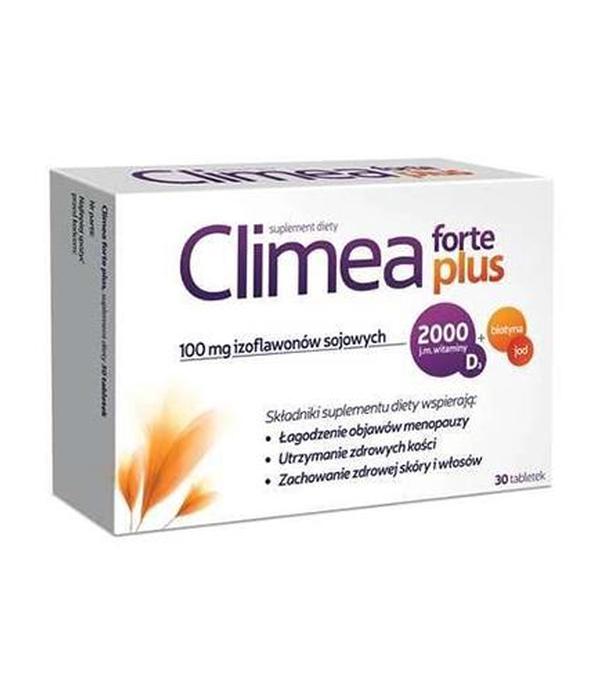 Climea forte plus, preparat na objawy menopauzy, 30 tabl., cena, opinie, wskazania