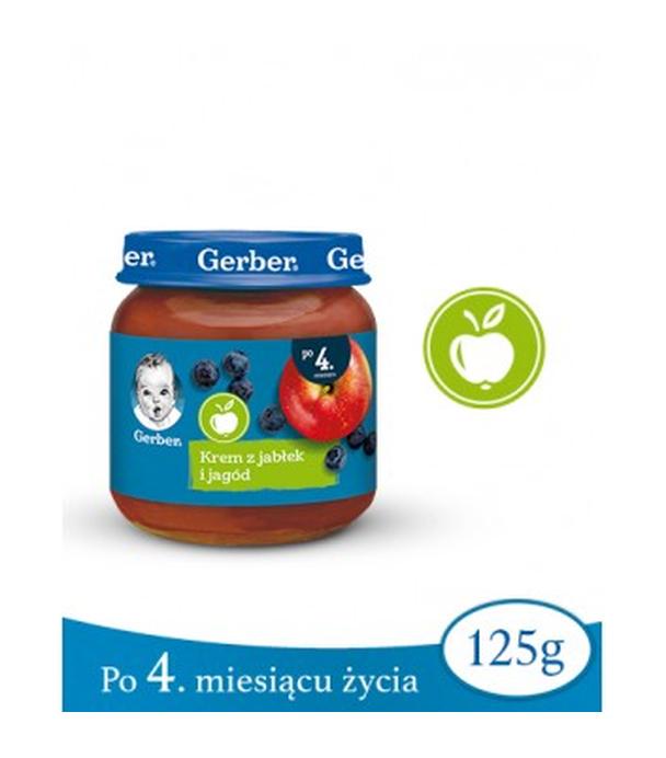 GERBER DESEREK Krem z jabłek i jagód po 4 miesiącu - 125 g