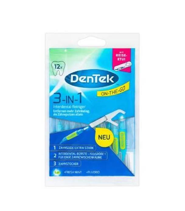 Dentek, Pocket Picket, Wykałaczki dentystyczne, 3 rodzaje wykałaczek z etui, 33 sztuki
