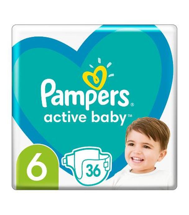 Pampers Pieluchy Active Baby rozmiar 6, 36 sztuk pieluszek - cena, opinie, wskazania