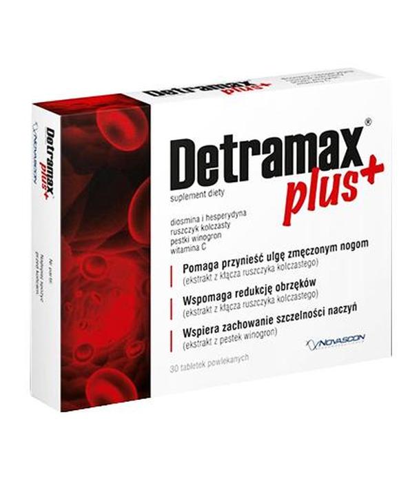 DETRAMAX PLUS - 30 tabl. Wsparcie dla krążenia żylnego.