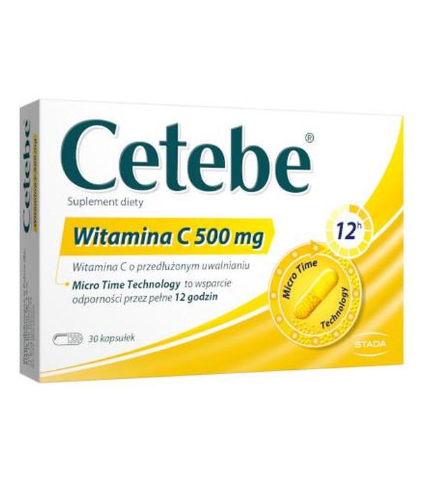 Cetebe Witamina C 500 mg, 30 kapsułek