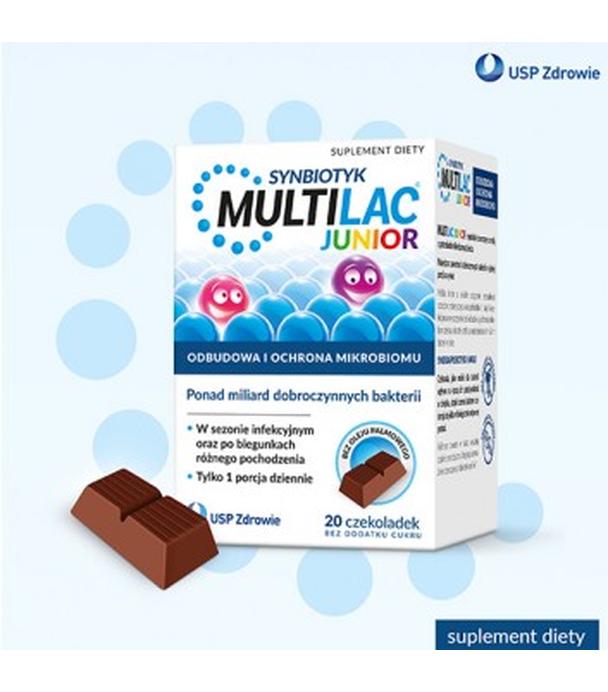 Multilac Junior synbiotyk (probiotyk + prebiotyk), 20 sztuk - ważny do 2025-09-10