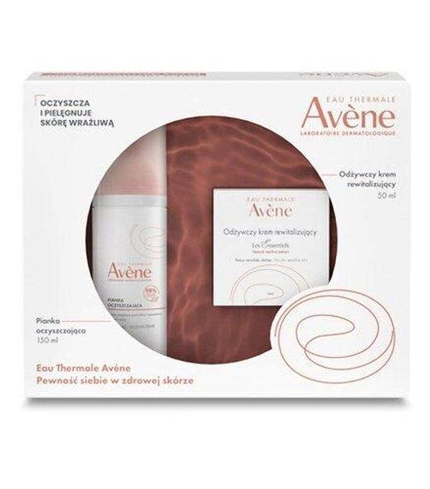 AVENE LES ESSENTIELS Uniwersalna pielęgnacja: Pianka oczyszczająca 150 ml + Odżywczy krem rewitalizujący 50 ml [ZESTAW]