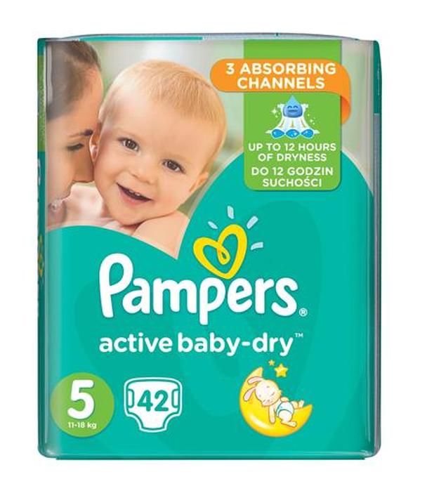 PAMPERS ACTIVE BABY-DRY 5 Pieluchy 11-18 kg - 42 szt.