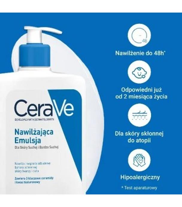 CeraVe nawilżająca emulsja do twarzy i ciała dla skóry suchej i bardzo suchej, 473 ml