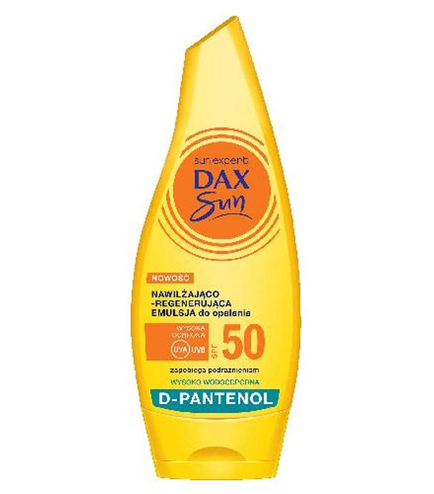 Dax Sun Emulsja do opalania nawilżająco-regenerująca z d-pantenolem SPF50, 175 ml, cena, opinie, wskazania