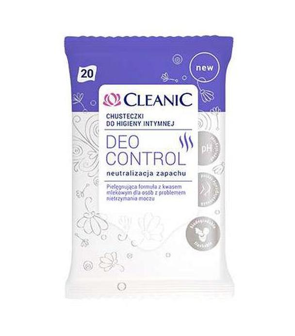 CLEANIC DEO CONTROL Chusteczki do higieny intymnej - 20 szt.
