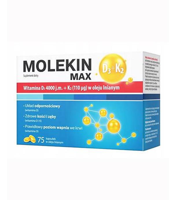 Molekin Max D3 + K2 - 75 kaps. - ważny do 2024-05-31