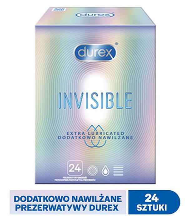 Durex Invisible Prezerwatywy dodatkowo nawilżane - 24 szt. - cena, opinie, wskazania