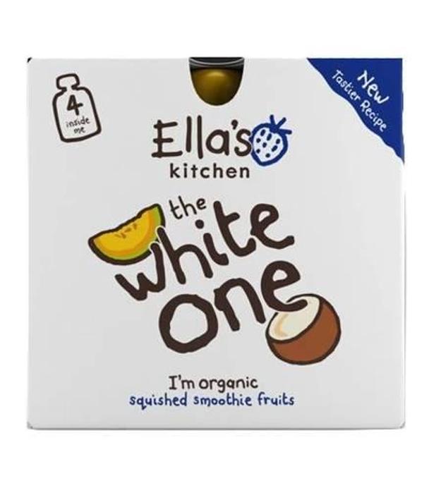 Ella's Kitchen BIO WHITE ONE owocowe smoothie z melonem dla dzieci po 6. miesiącu życia 360 g (4×90 g)