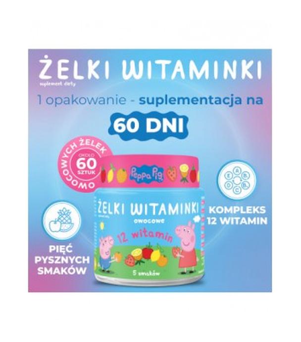 DOMOWA APTECZKA Żelki witaminki Świnka Peppa, 60 sztuk