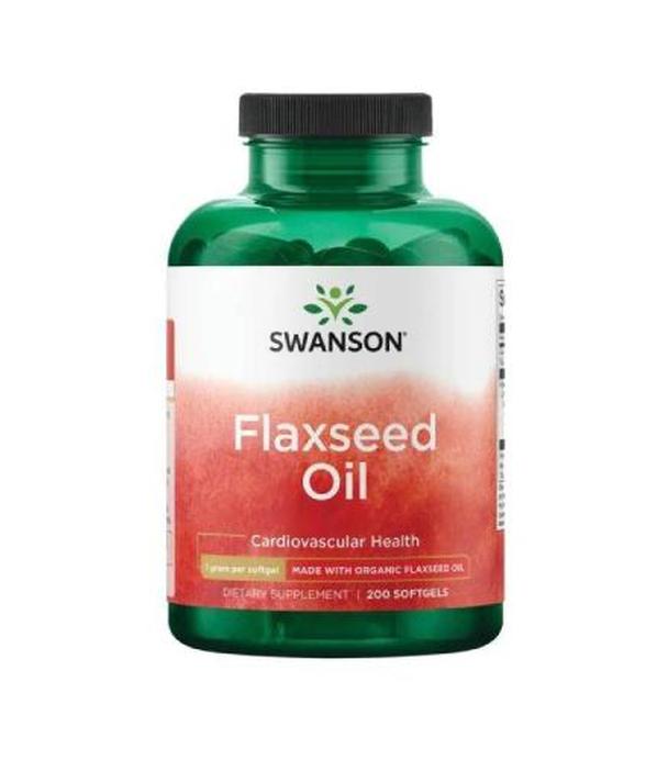 SWANSON Flaxseed Oil Omega 3-6-9 1000 mg, kapsułki, 200 sztuk