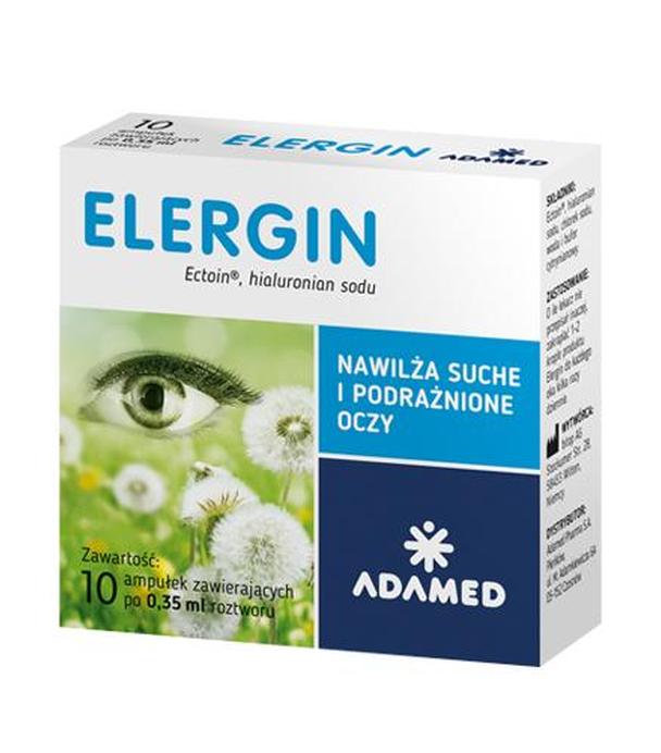 ELERGIN Krople do oczu - 10 amp. - regeneracja komórek oczu - cena, opinie, wskazania